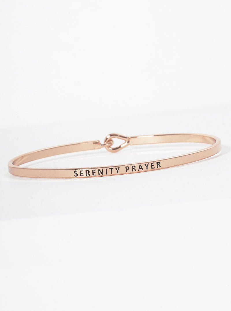 Serenity Prayer Engraved Inspirational Bangle Bracelet