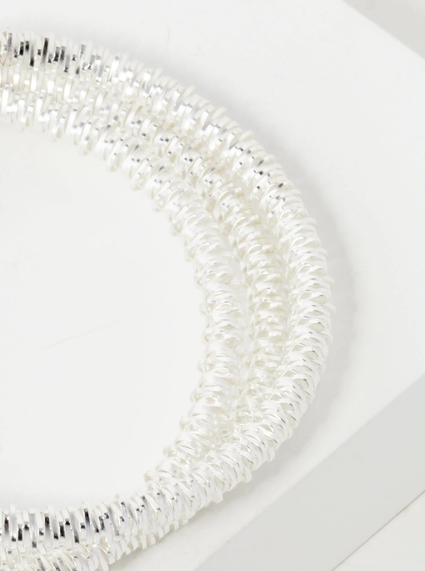 Set Of 3 Metal Twisted Wire Stackable Stretch Bracelet
