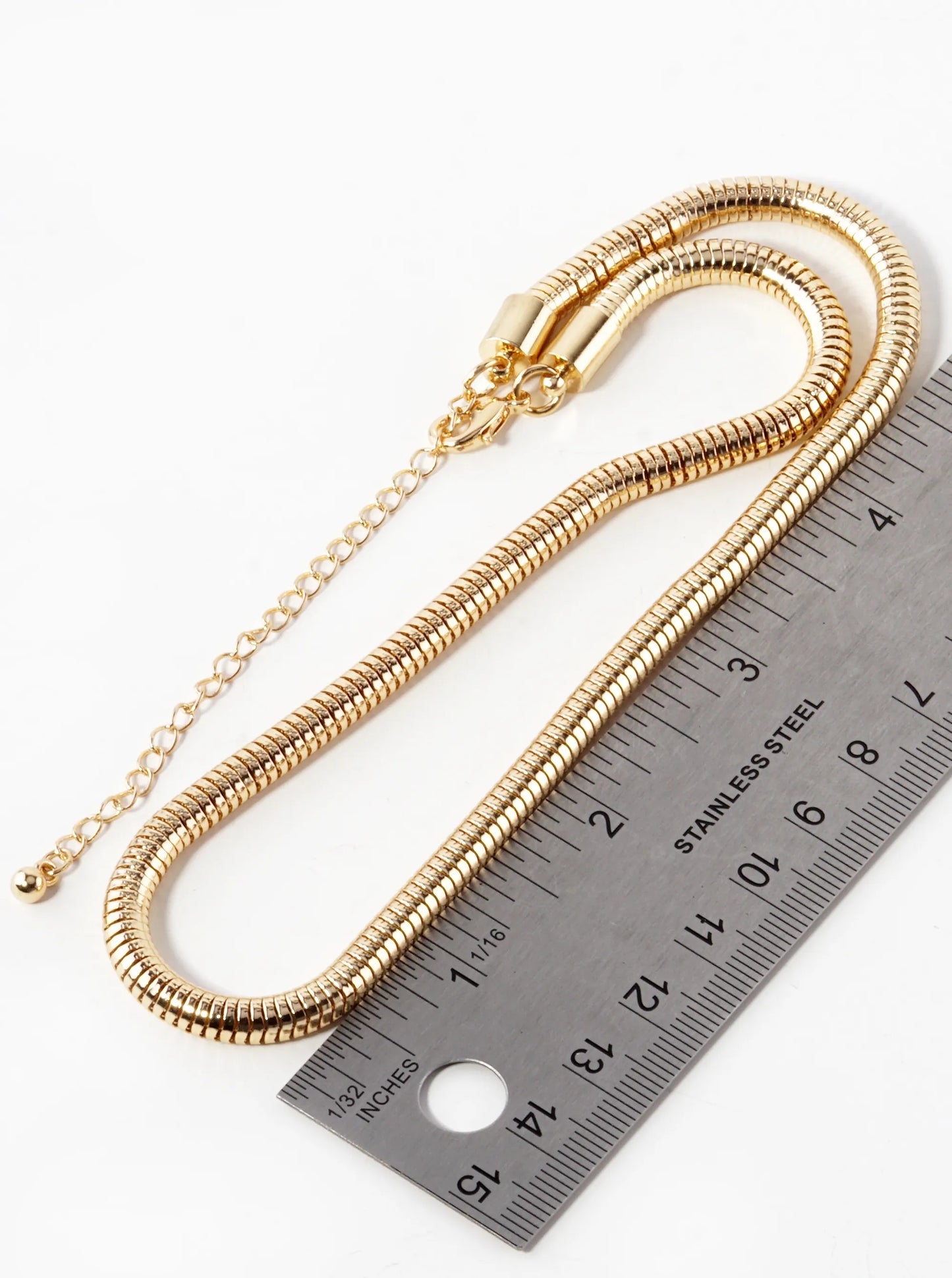 Short Brass Chain Necklace Set With Earrings