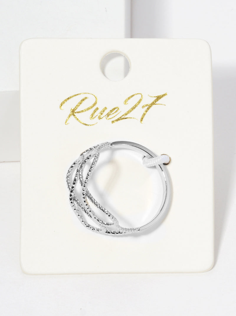 Size 7 Textured Wire Brass Ring