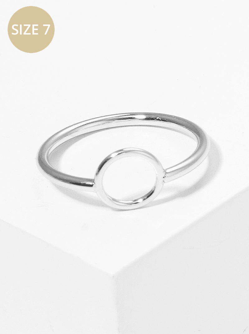 Size 7 Thin Wire Cut Out Round Brass Ring