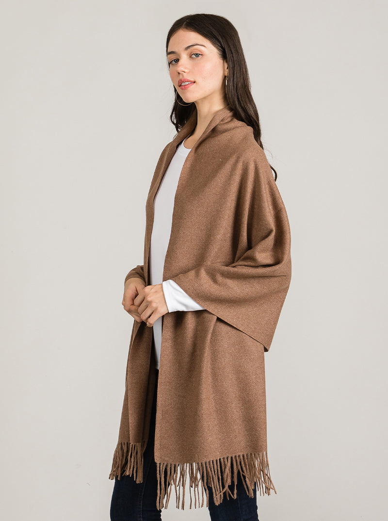 Soft 2 Touch Shawl Oblong Fringe Acrylic Scarf