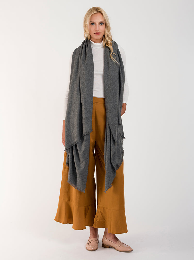 Solid Color Basic Wrap Oversized Oblong Scarf