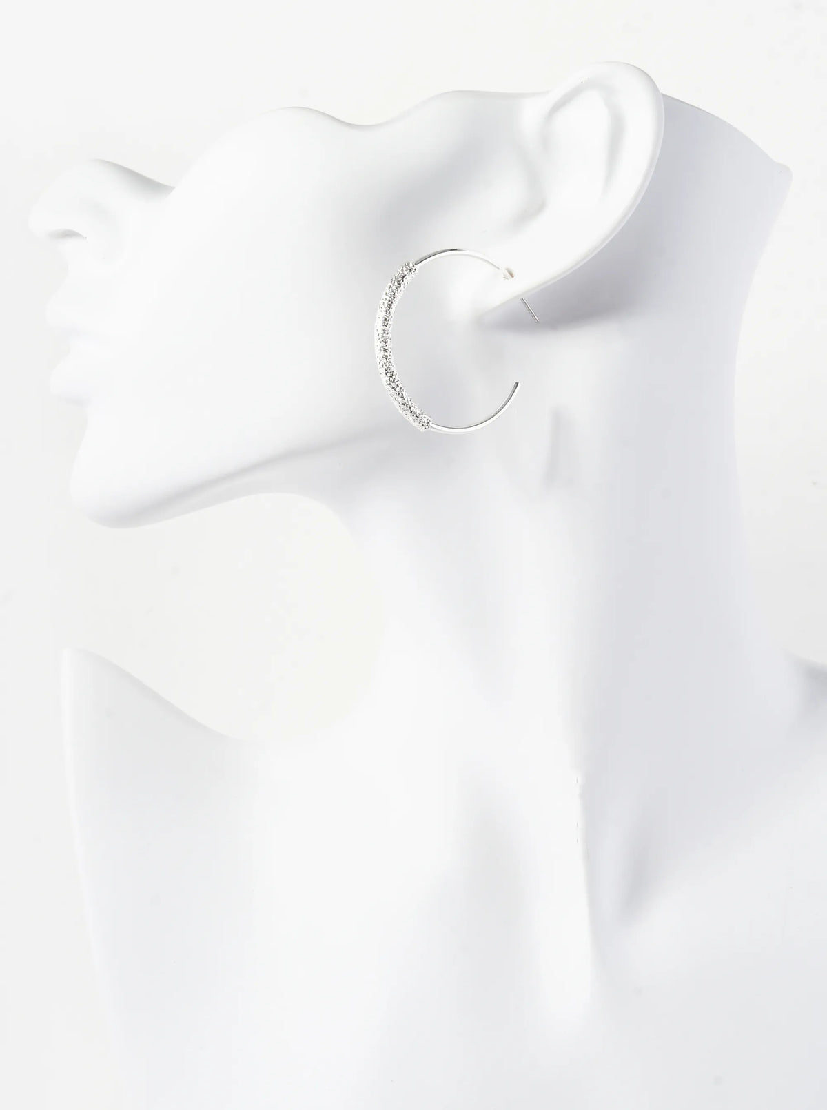 Sparkling Bottoms 35mm Hoop Earrings