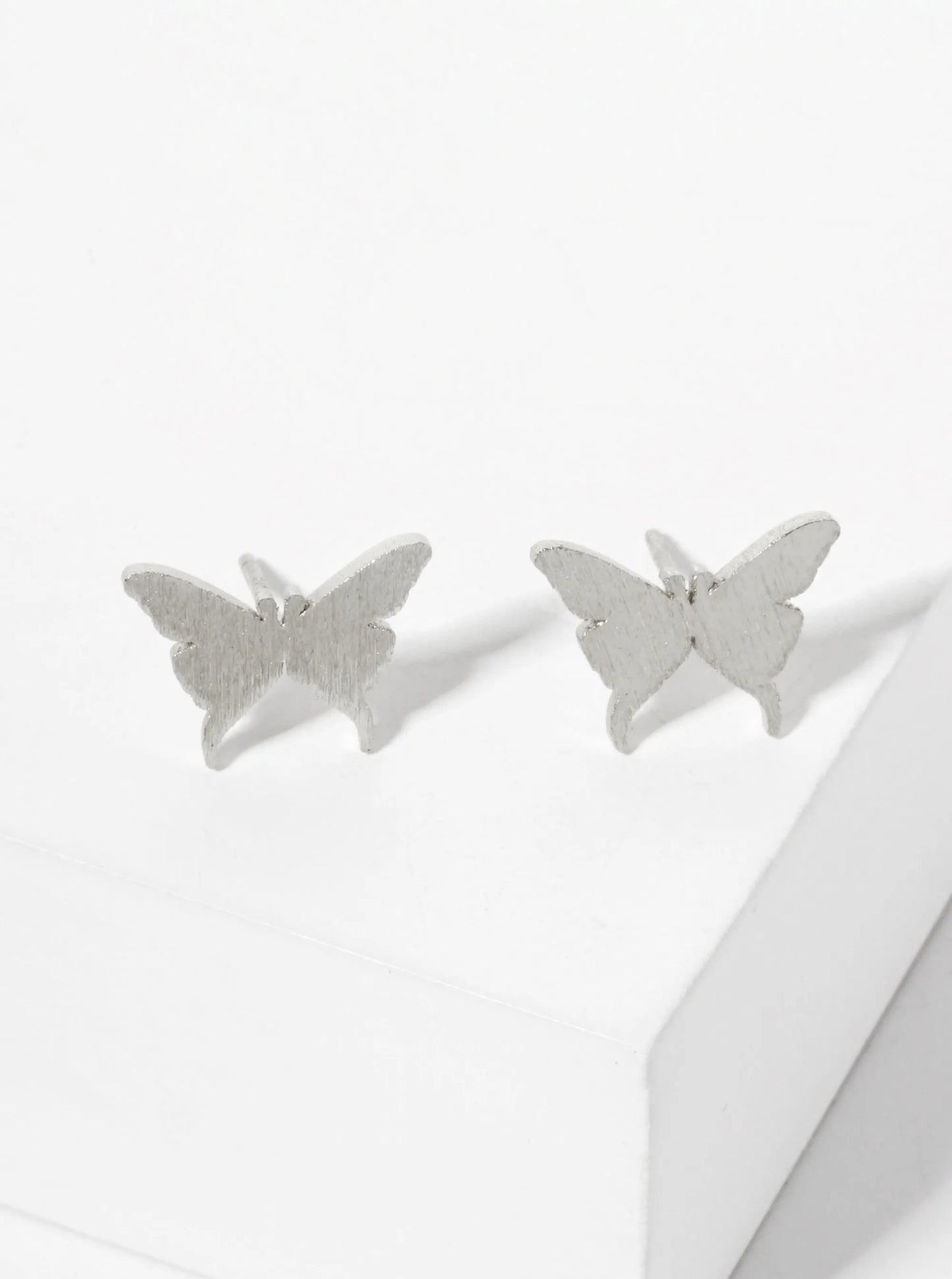 Celestial-Theme 18K-Gold-Dipped Brass Brushed-Texture 7mm Star Stud Earrings
