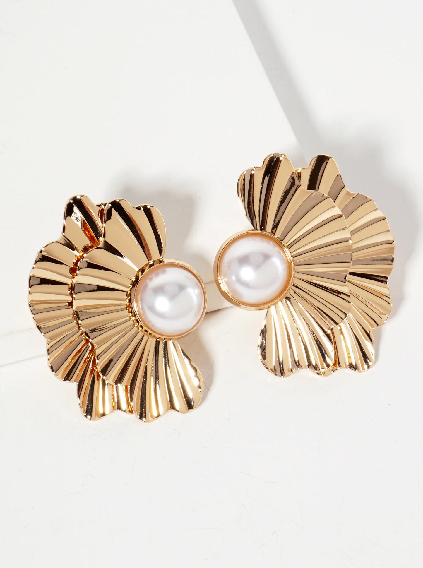 Spiritual-Theme Butterfly-Inspired Pearl Statement Post Earrings