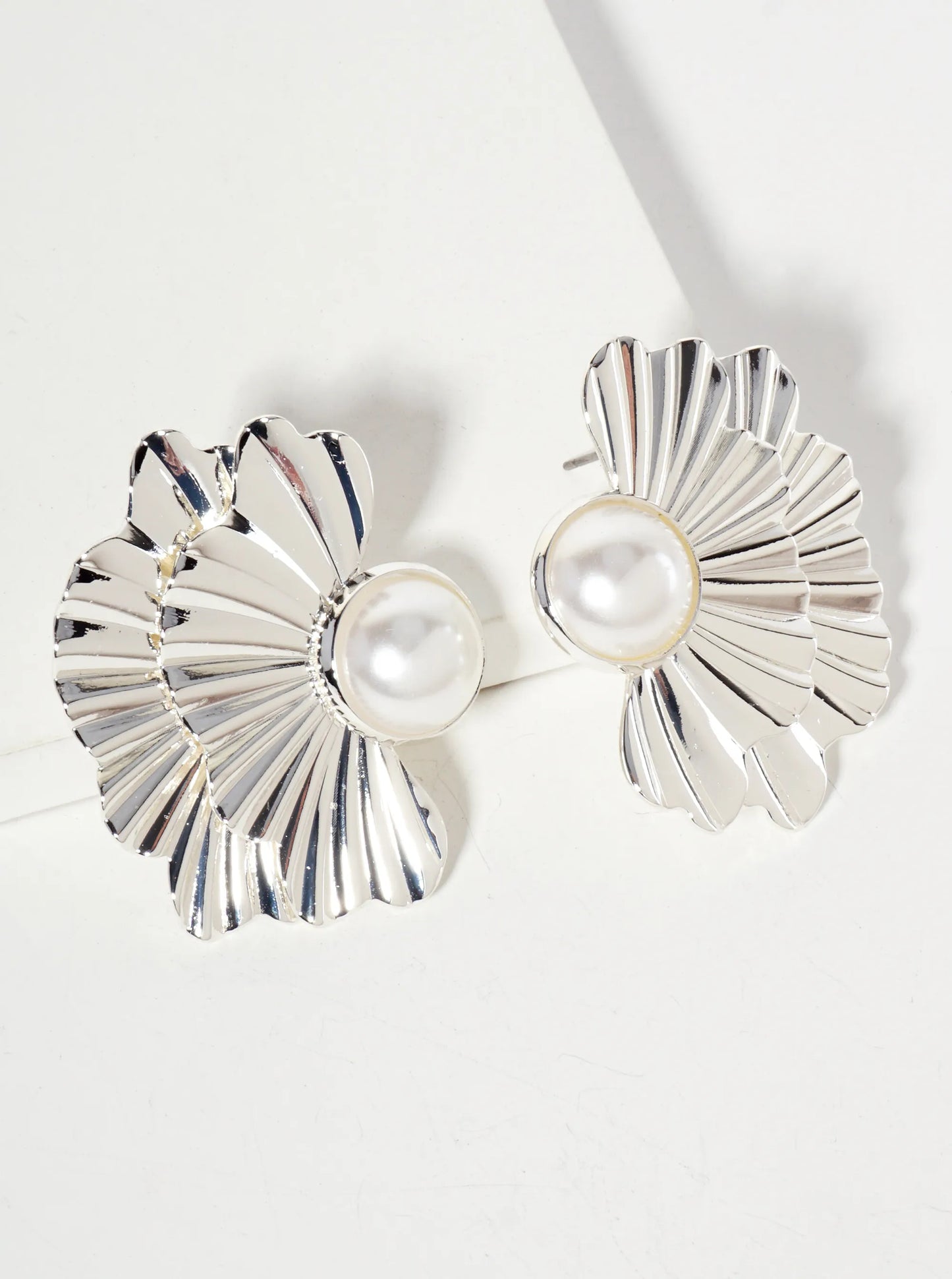 Spiritual-Theme Butterfly-Inspired Pearl Statement Post Earrings
