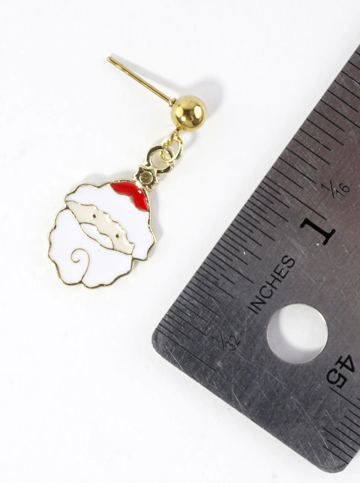 Stainless Steel Christmas Santa Face Earrings