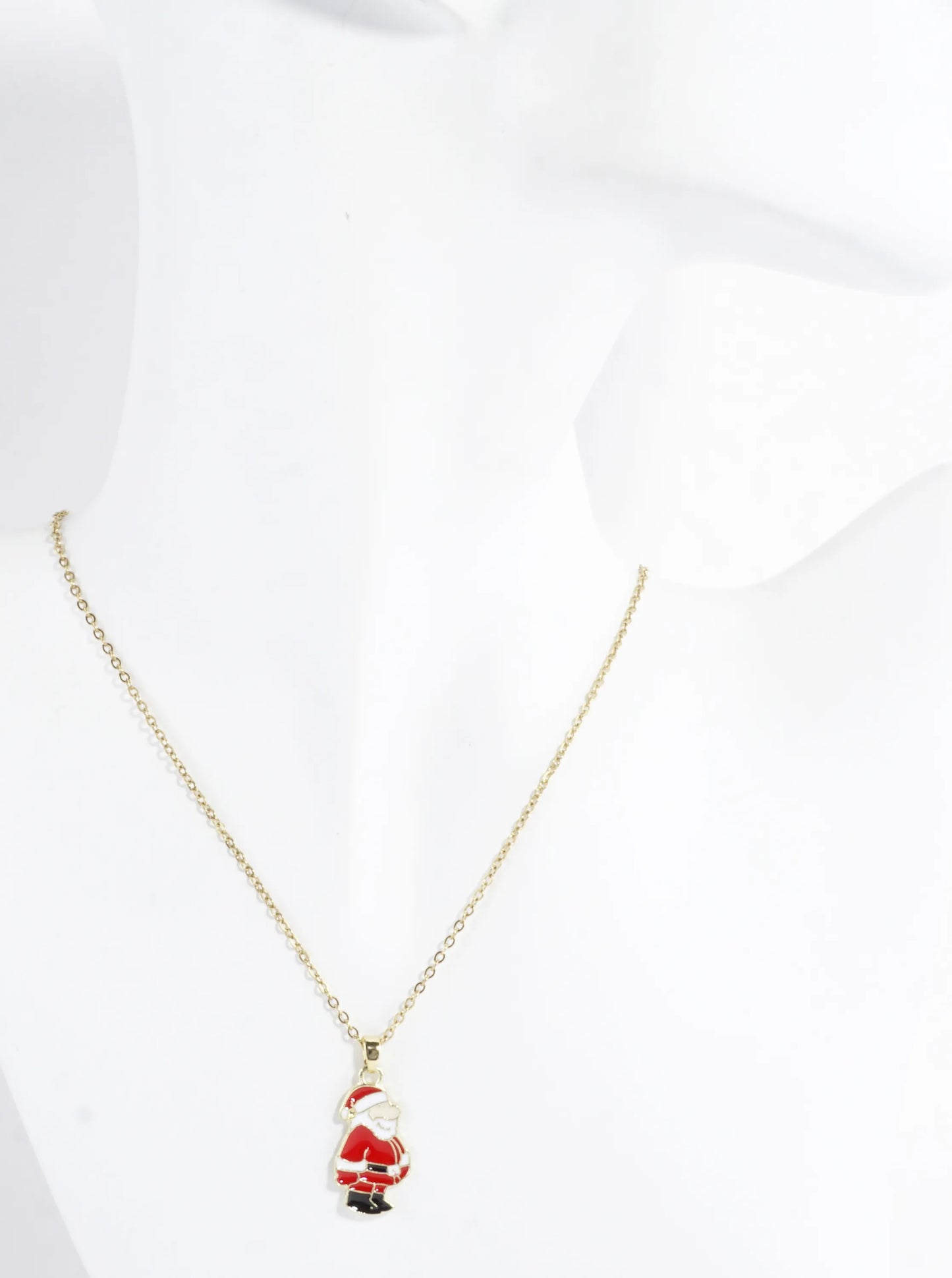 Stainless Steel Christmas Santa Pendant Necklace