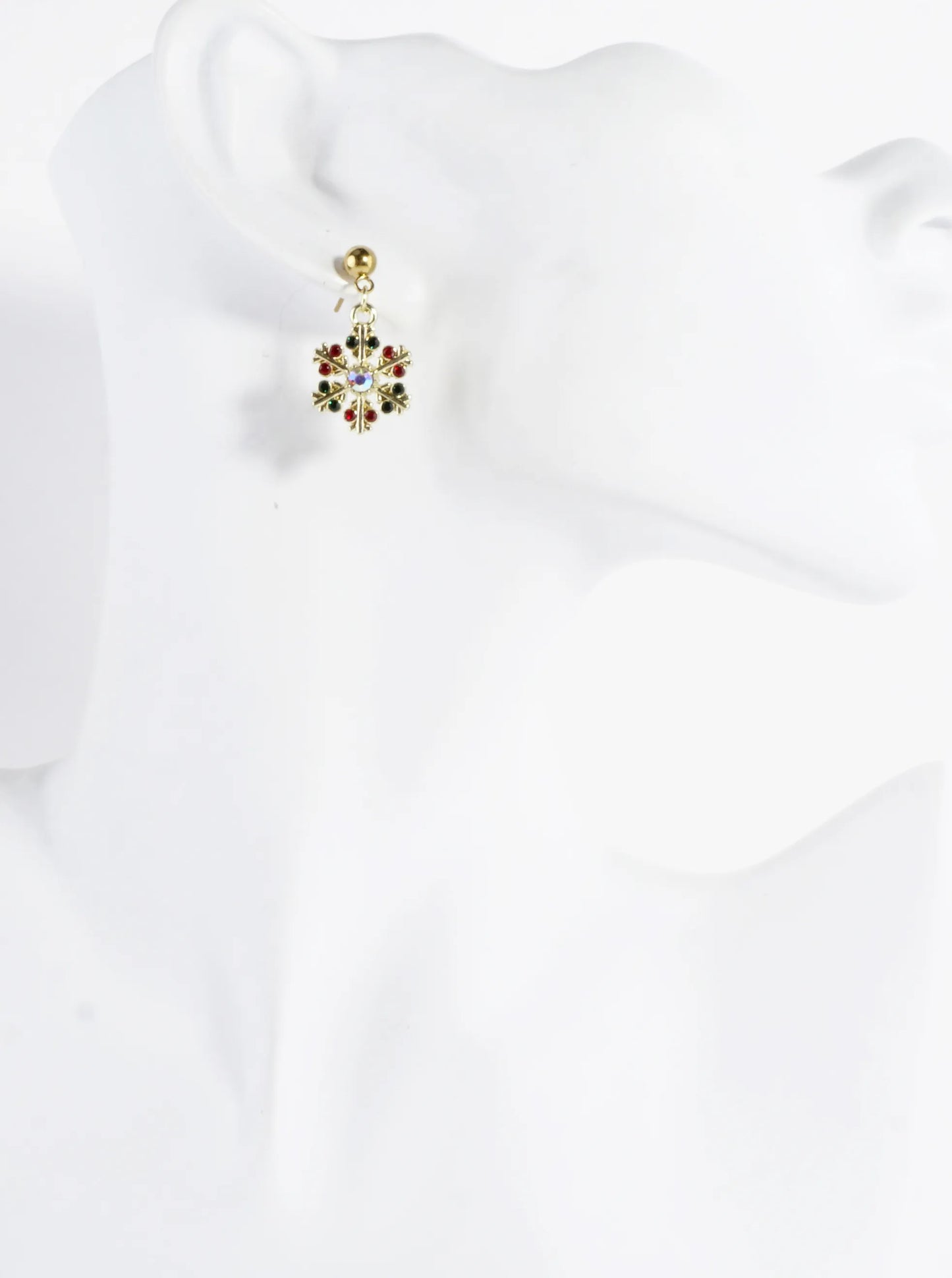Stainless Steel Christmas Snowflake Earrings