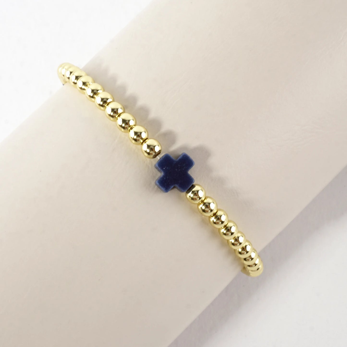 Stainless Steel Genuine Stone Stretch Bracelet