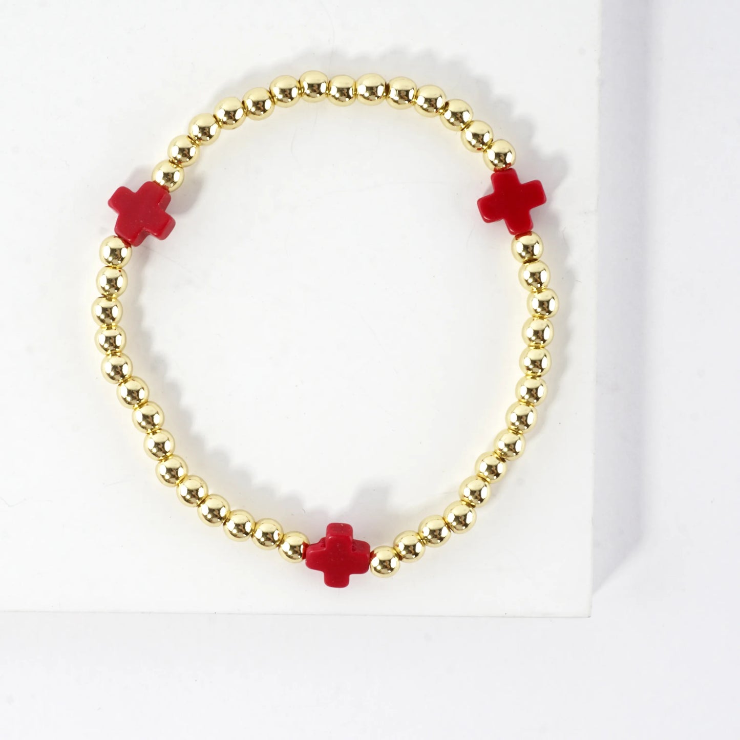 Stainless Steel Genuine Stone Stretch Bracelet
