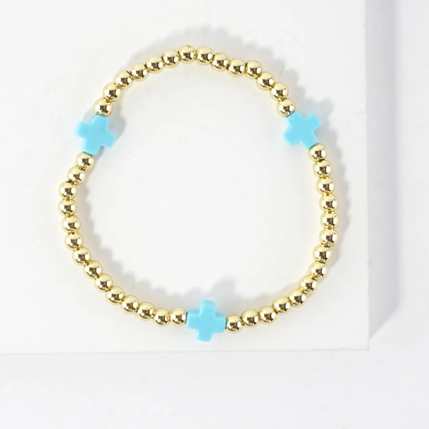 Stainless Steel Genuine Stone Stretch Bracelet