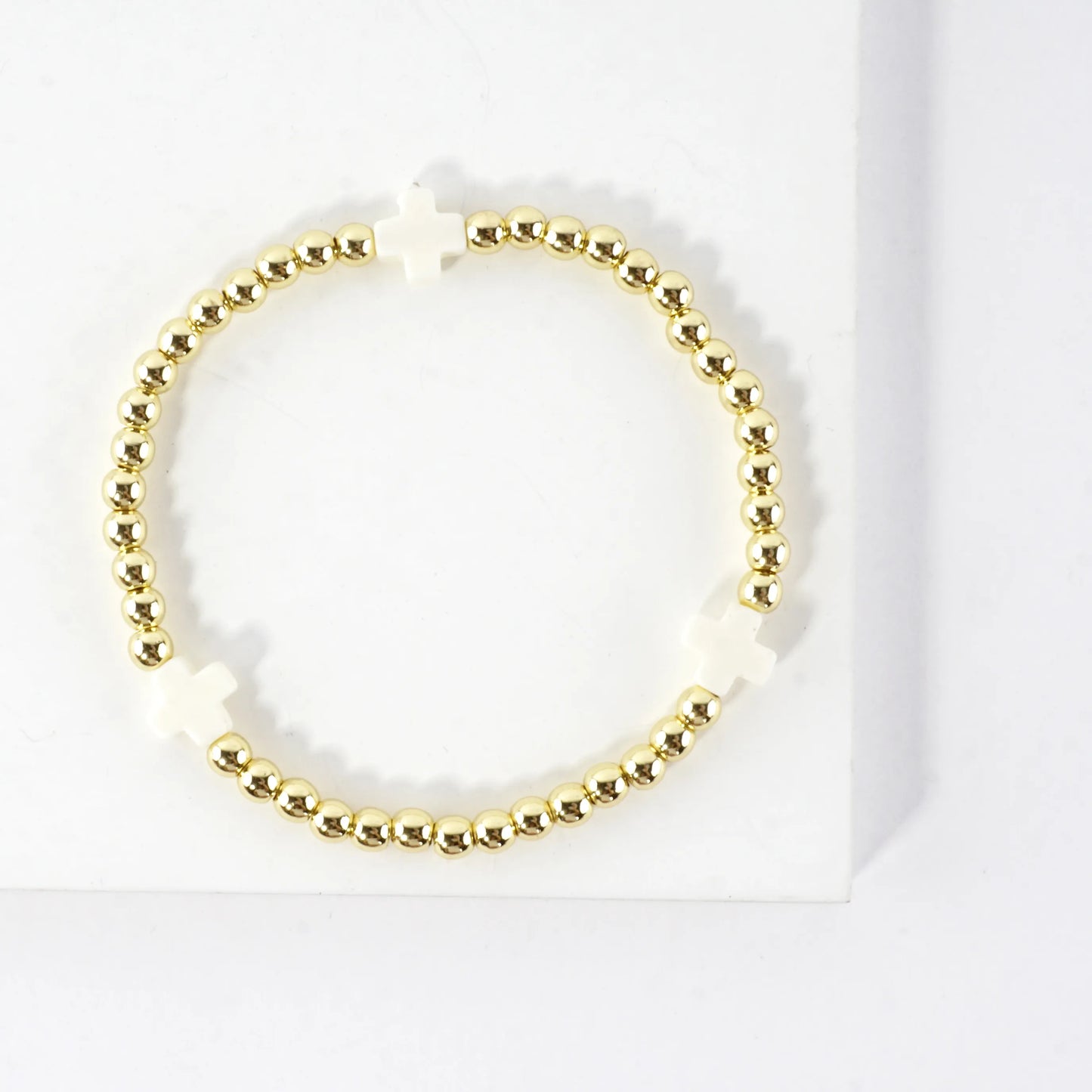 Stainless Steel Genuine Stone Stretch Bracelet