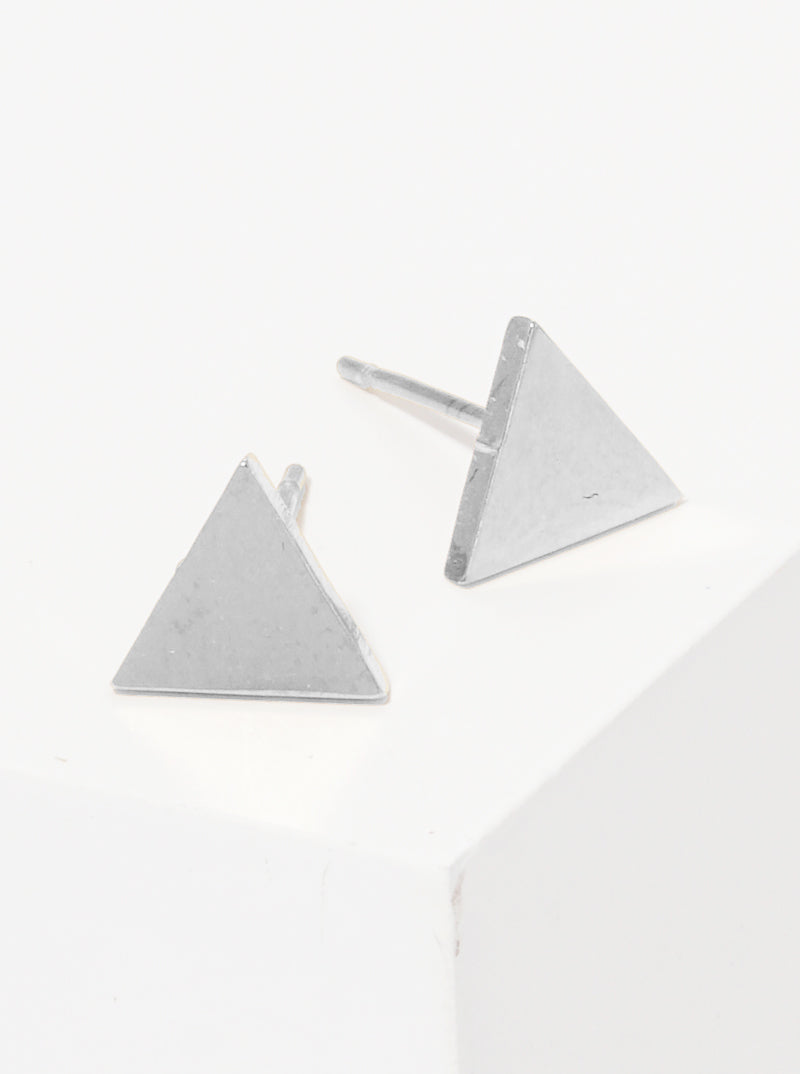 Stainless Steel Triangle Shape Stud Earrings