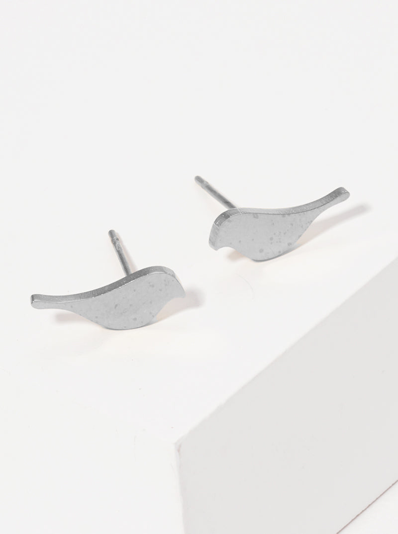 Stainless Steel Bird Animal Stud Earrings