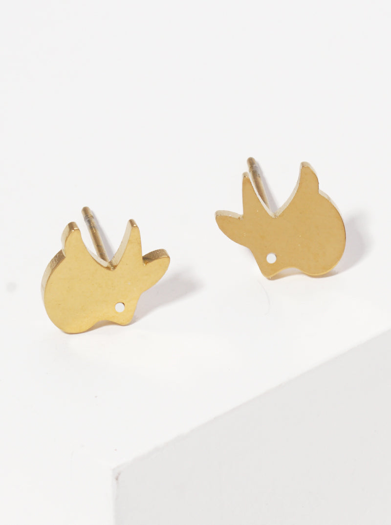 Stainless Steel Animal Rabbit Stud Earrings