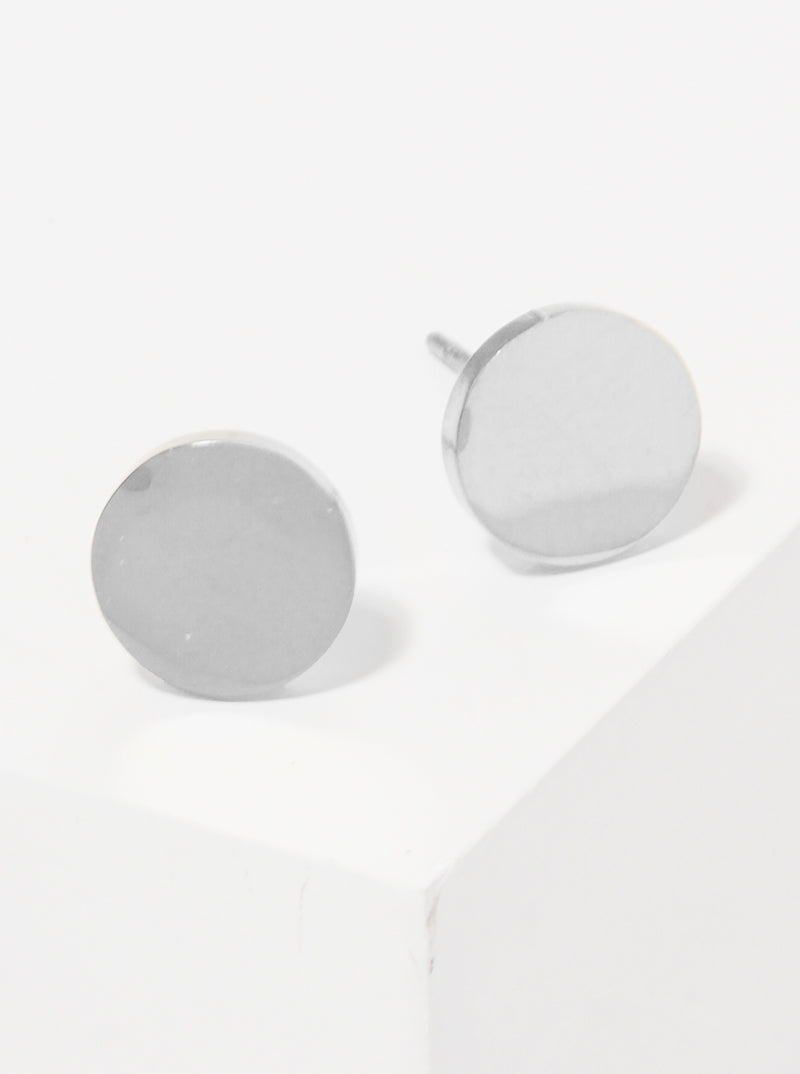 Stainless Steel Round Shape Stud Earrings