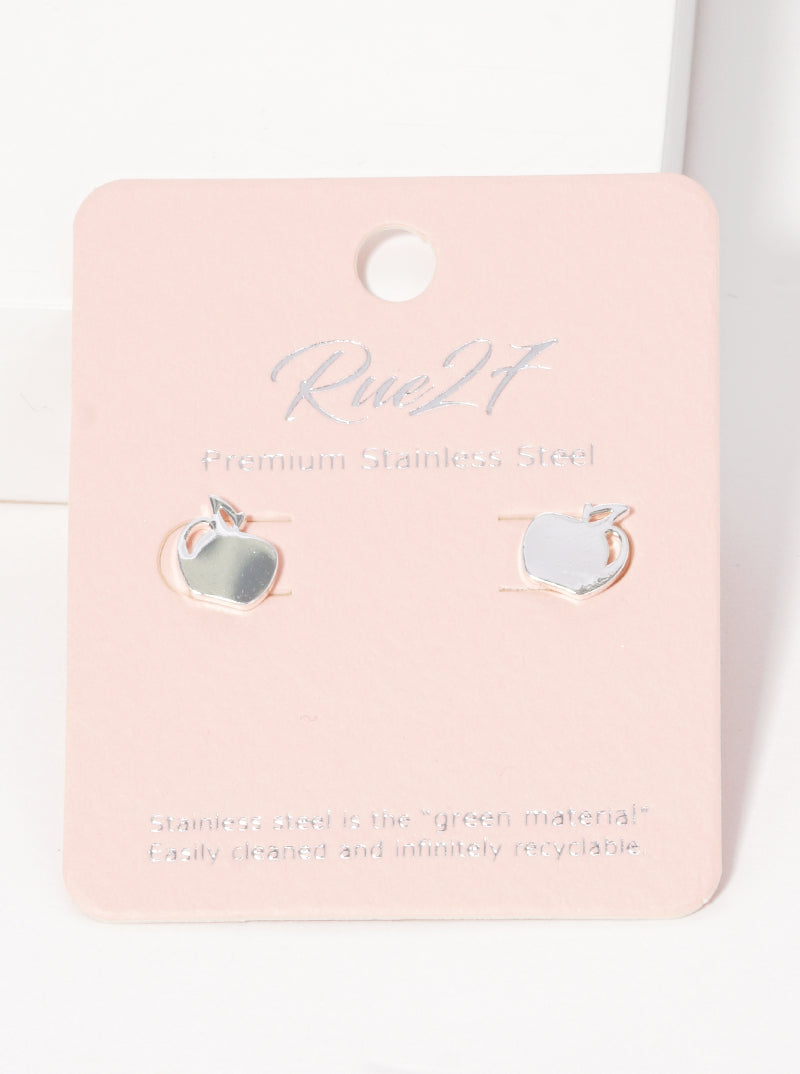 Stainless Steel Ruit Apple Stud Earrings