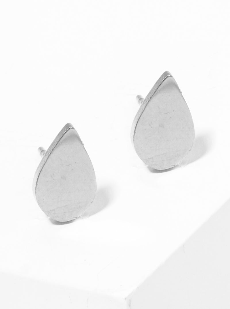 Stainless Steel Teardrop Post Stud Earrings