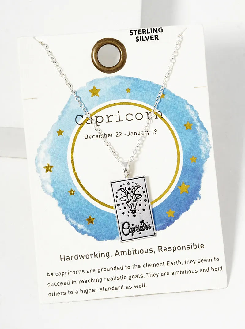 Sterling Silver Zodiac Constellation Necklace