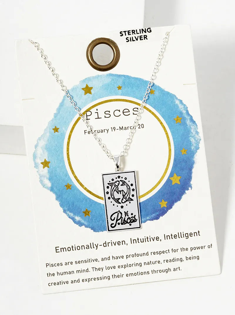 Sterling Silver Zodiac Constellation Necklace