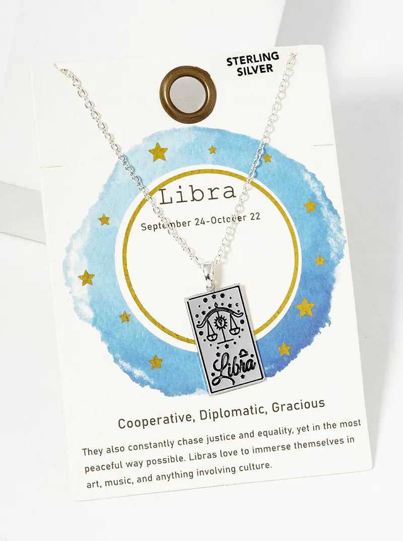 Sterling Silver Zodiac Constellation Necklace