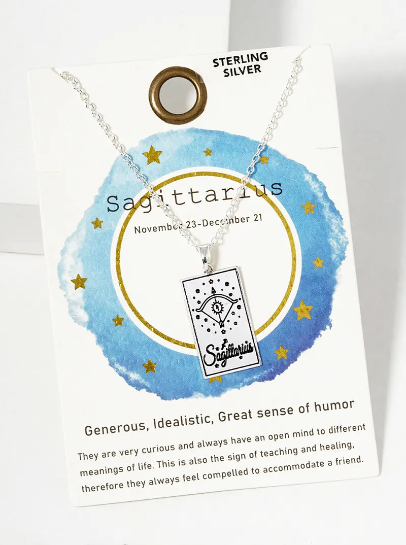 Sterling Silver Zodiac Constellation Necklace