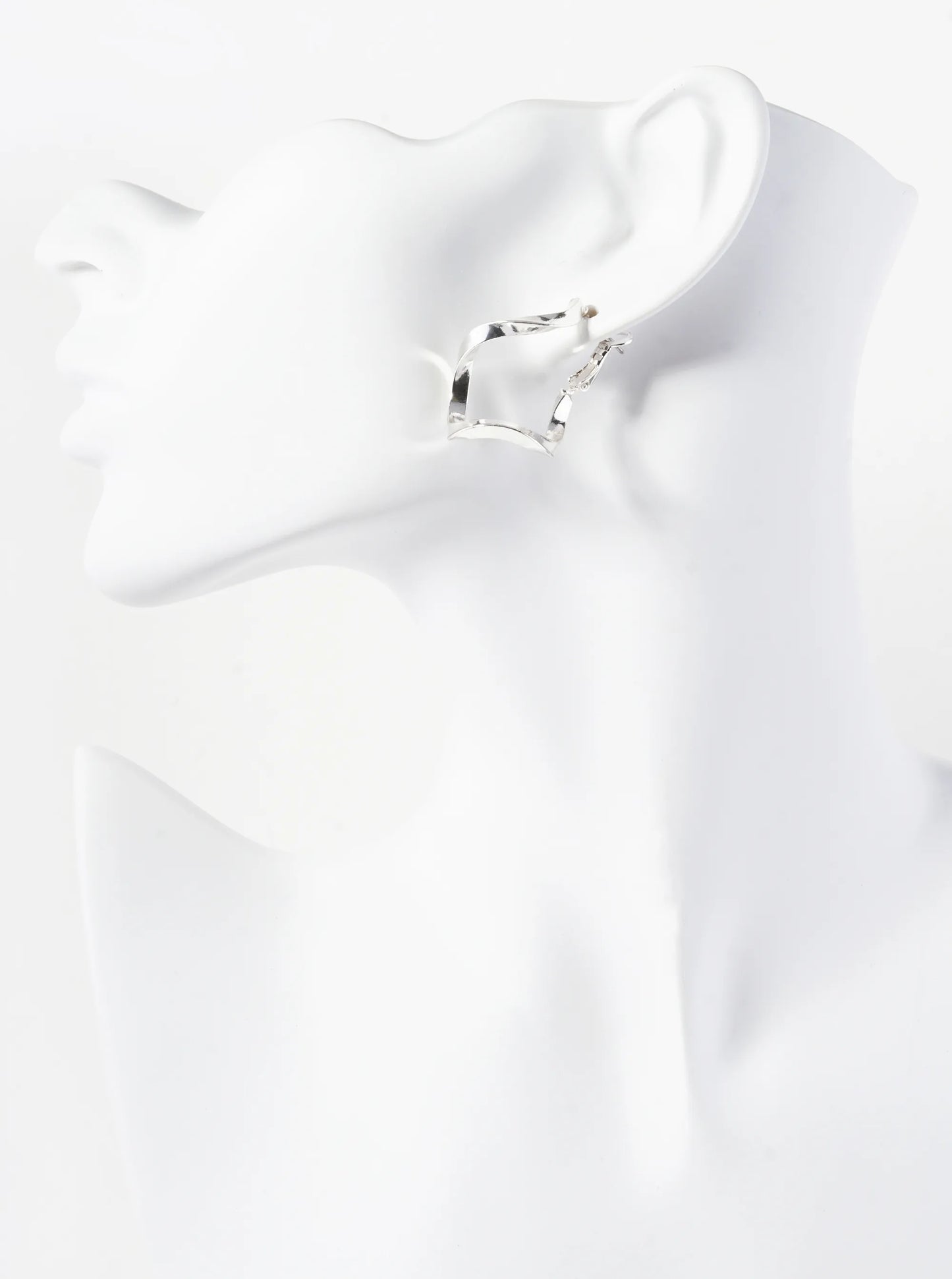 Swirl Twisted 30mm Brass Hoop Earrings