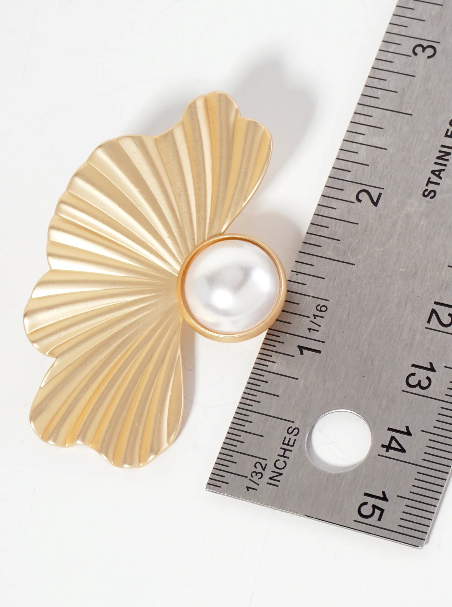 Symmetrical Butterfly-Inspired Pleated Statement Earrings