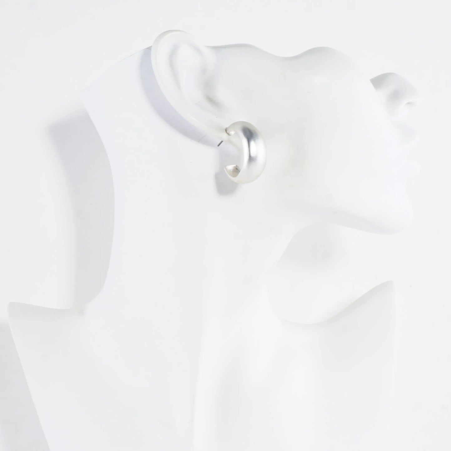 Tapered Dome Chunky Hoop Earrings