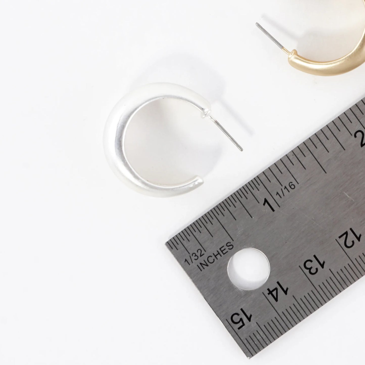 Tapered Dome Chunky Hoop Earrings