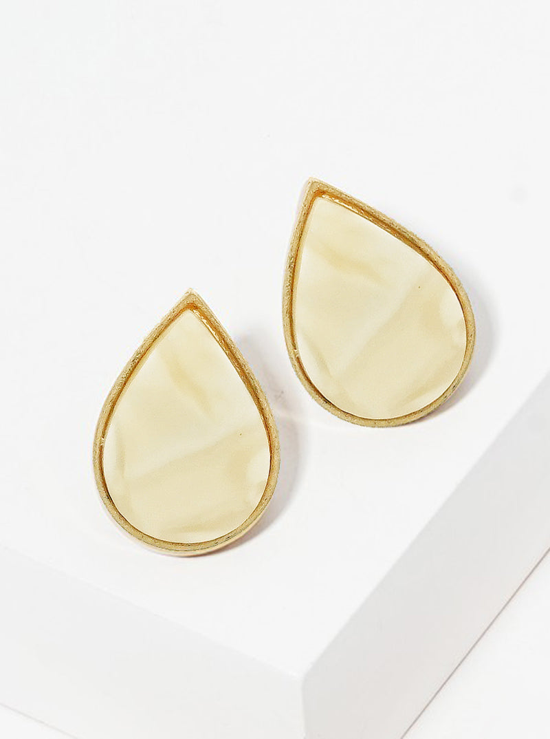 Teardrop Shaped Acetate Post Stud Earrings
