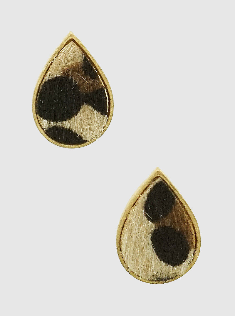 Teardrop Shaped Acetate Post Stud Earrings