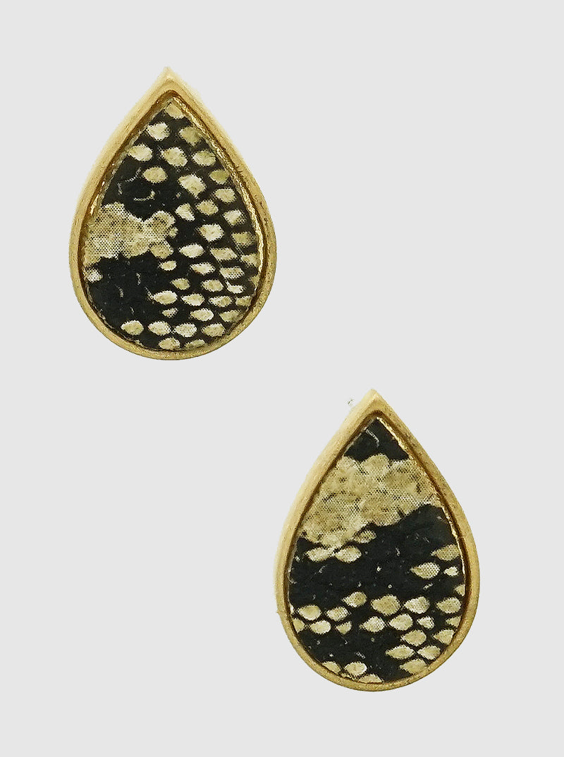Teardrop Shaped Acetate Post Stud Earrings
