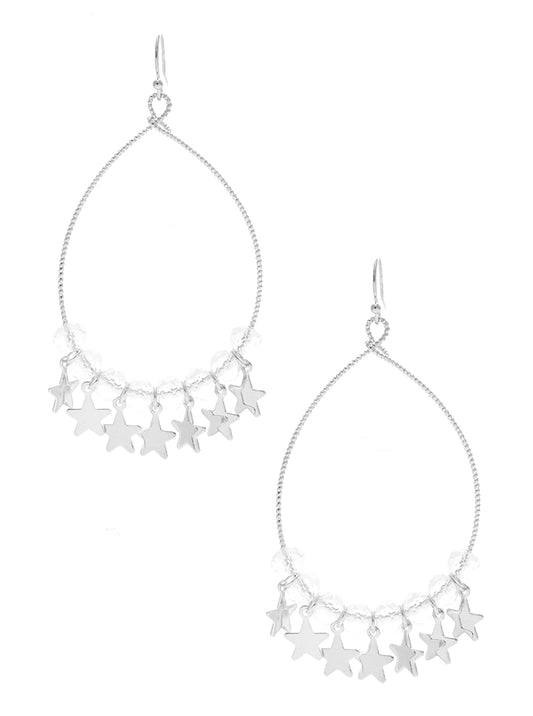 Teardrop Star Dangle Drop Earrings