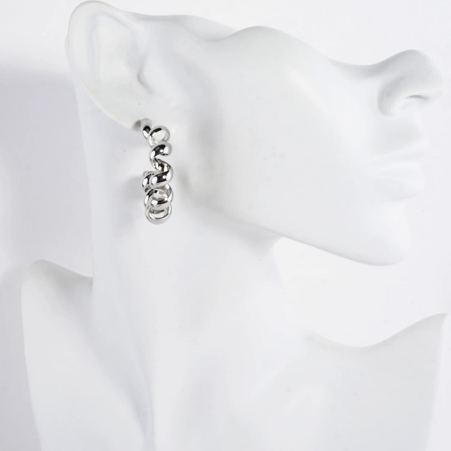 Tele-ties Brass Cord Hoop Earrings Large