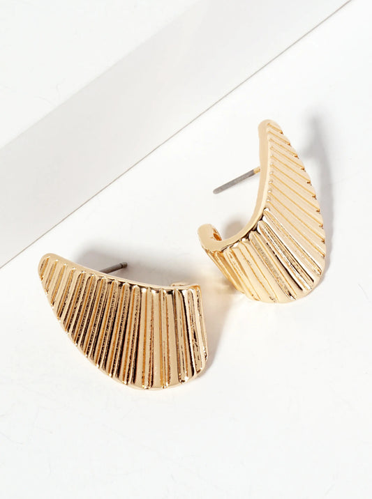 Textured 25mm Flat Hoop Earrings