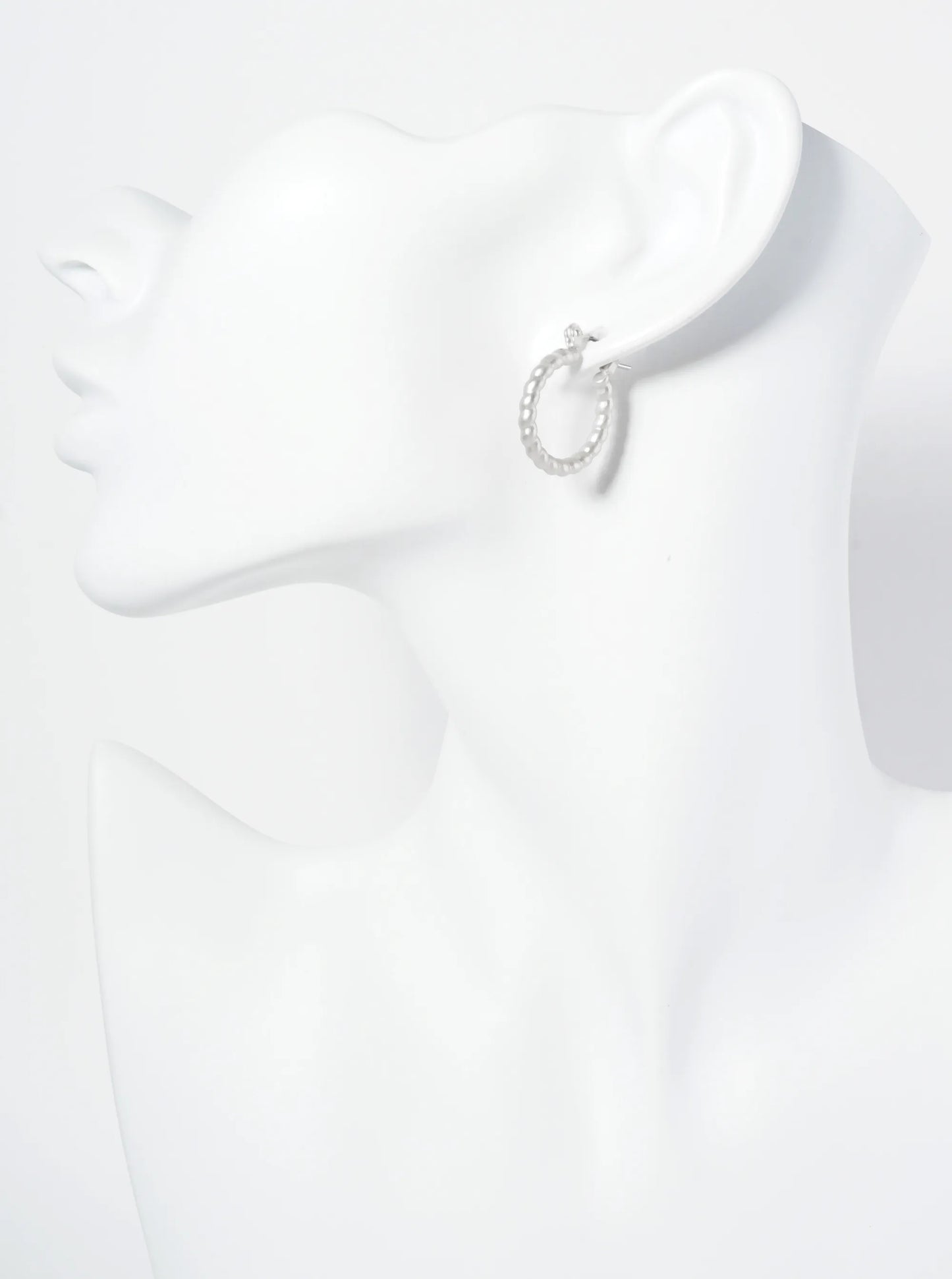 Textured Metal 20mm Hoop Earrings