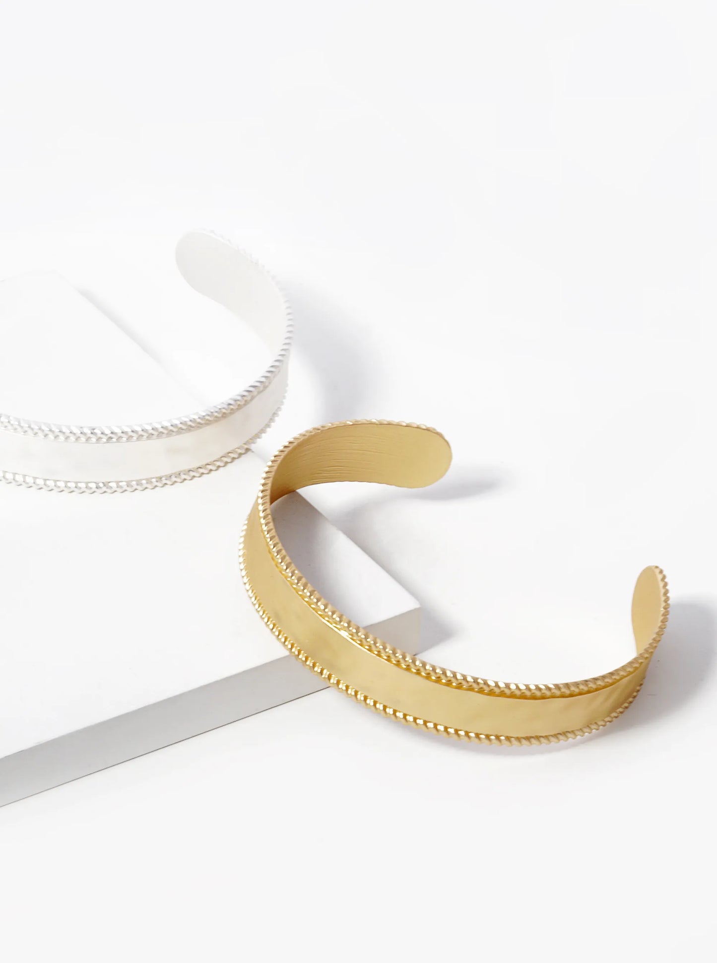 Textured Metal Cuff Bracelet