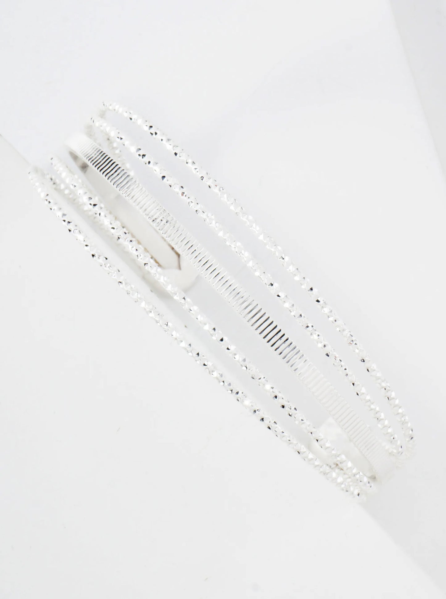 Textured Metal Layered Open Cuff Bracelet