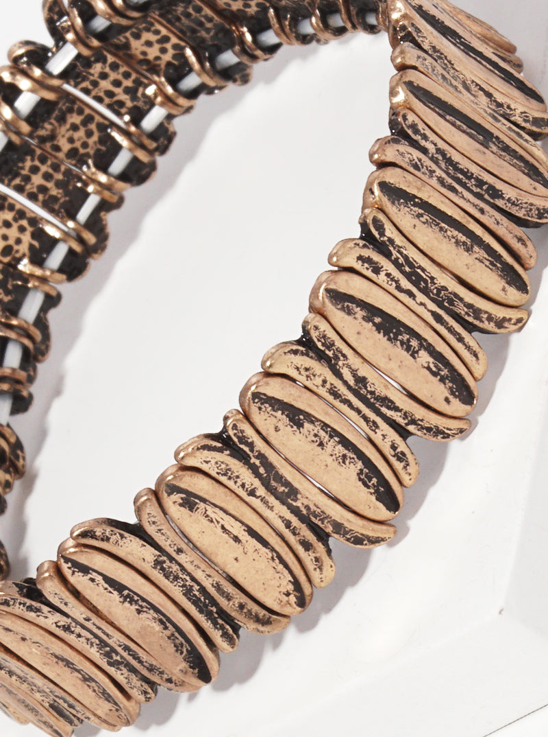 Textured Metal Stretch Bracelet