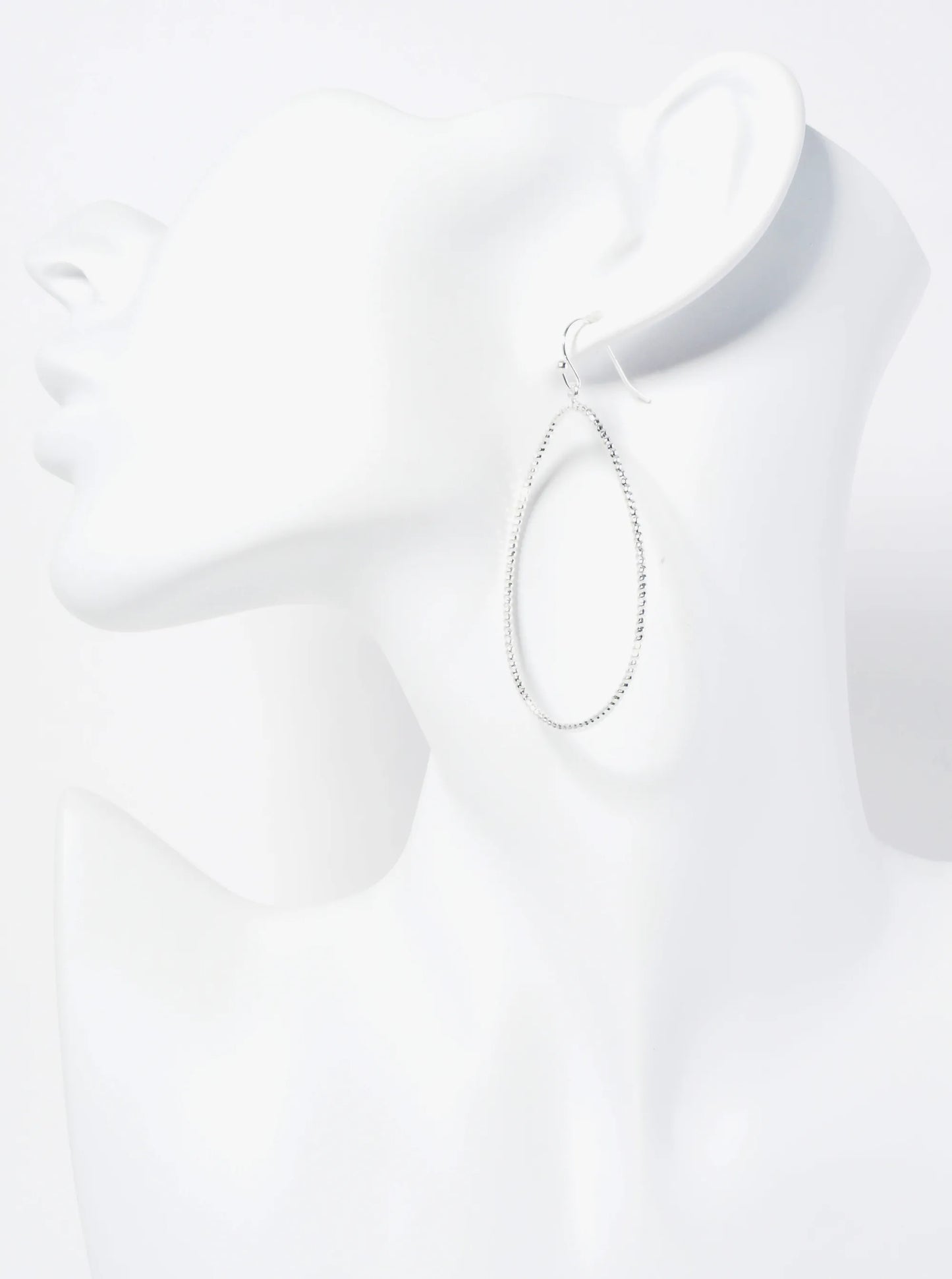 Textured Wire Teardrop Dangle Earrings