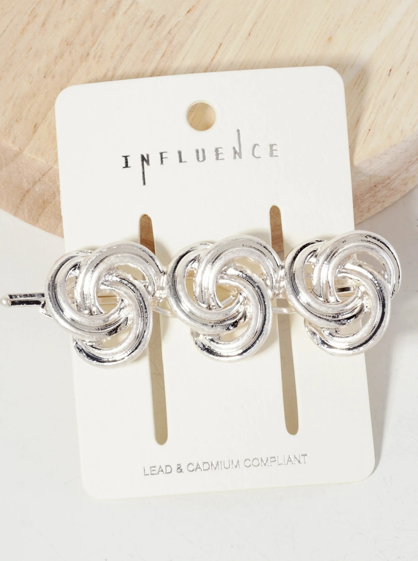 Three Interlocking C-Shaped Design Metal Casting Hair-Pin
