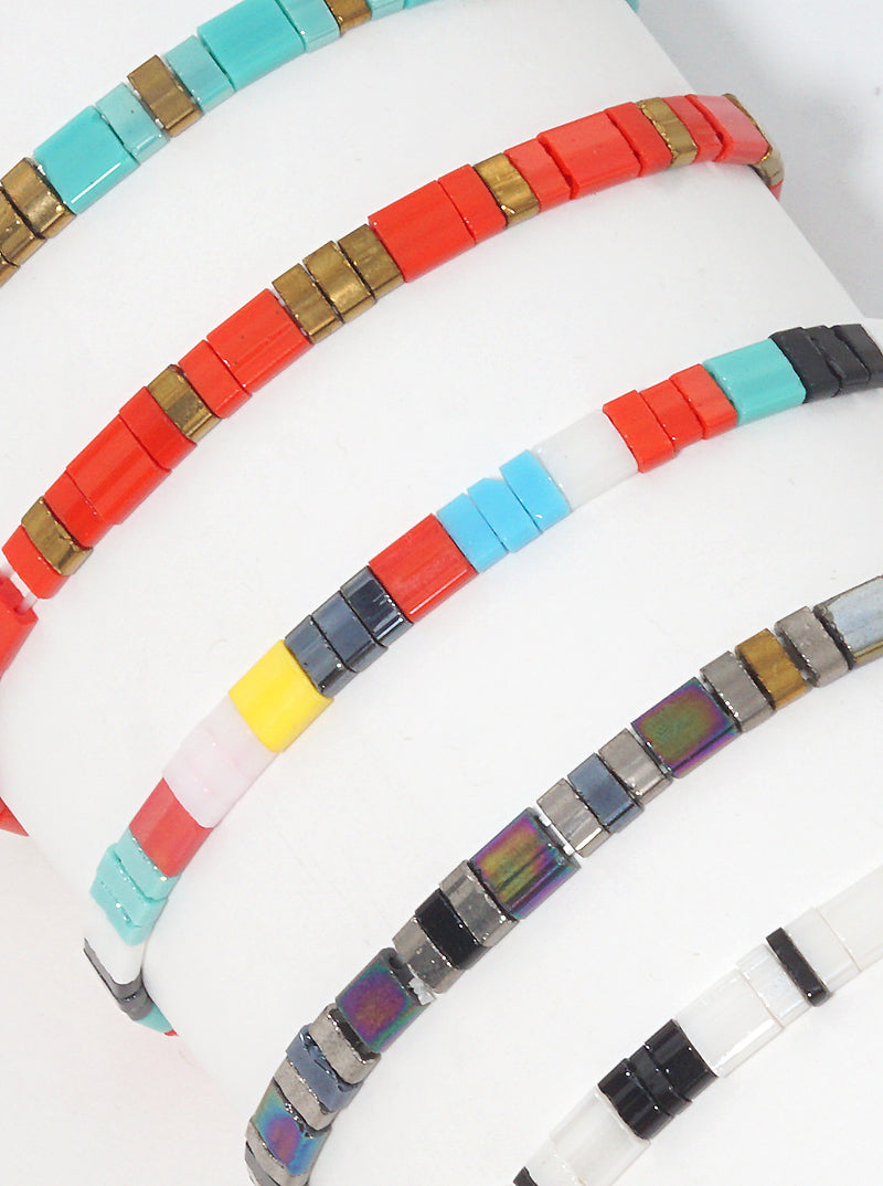 Tila Glass Bead Stretch Bracelet