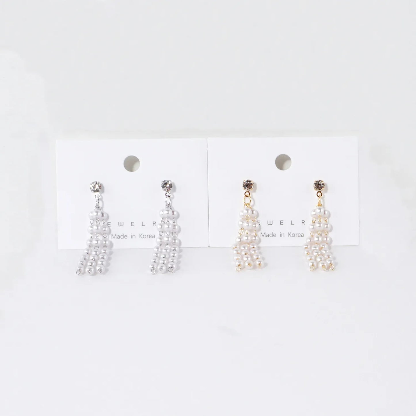 Tiny Pearl Fringe Drop Earrings
