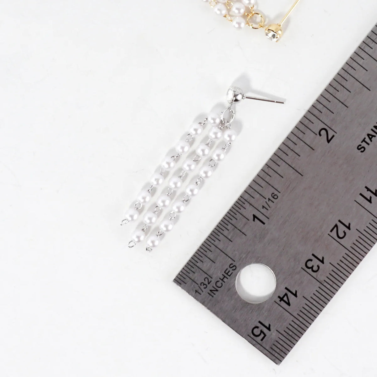 Tiny Pearl Fringe Drop Earrings