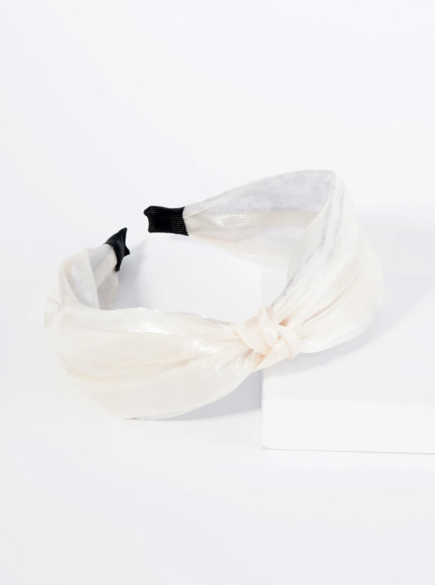 Top Knotted Mono Color Satin Headband