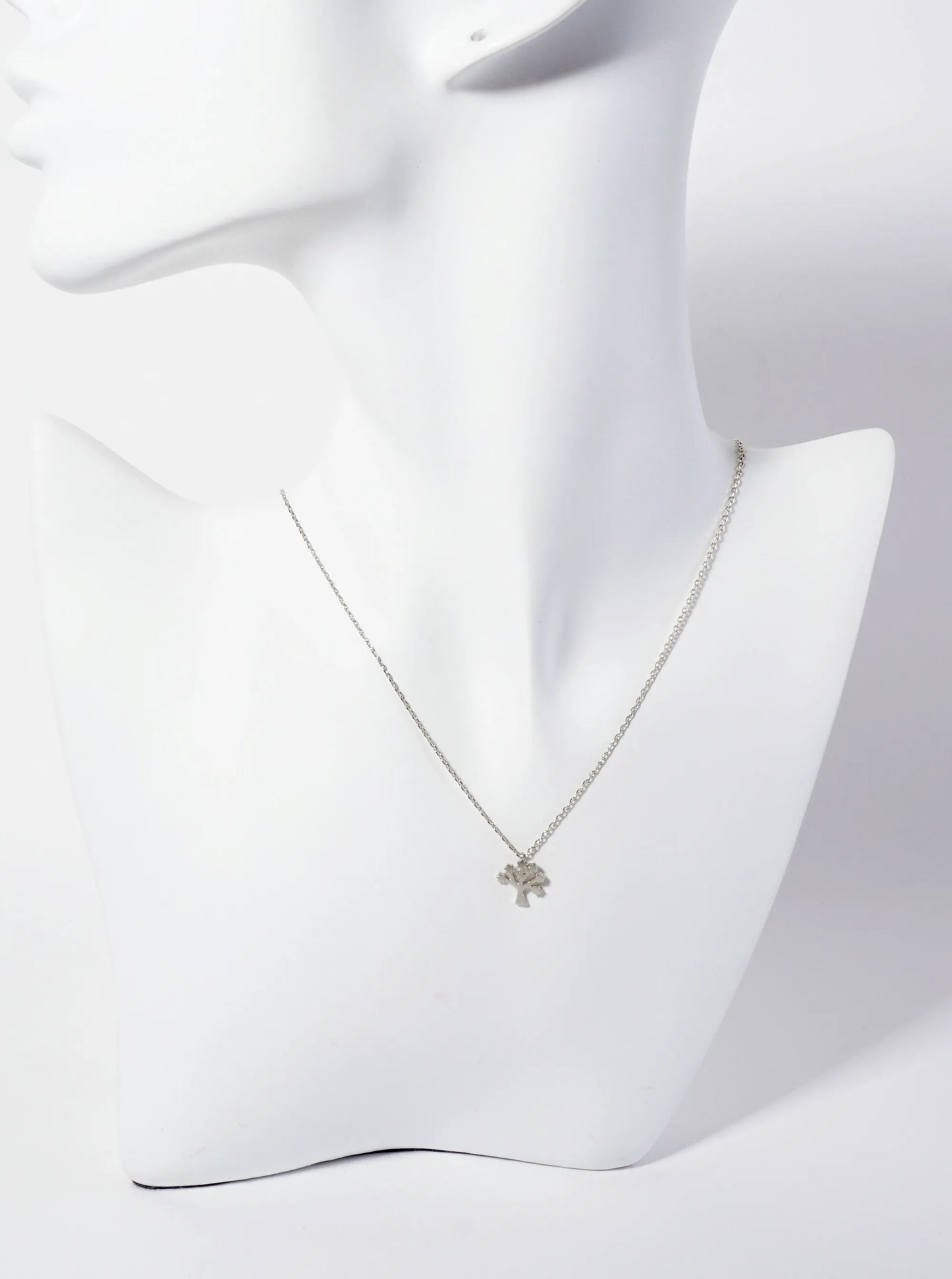 Tree-of-Life 18K-Gold-Dipped Brushed-Texture Pendant Necklace