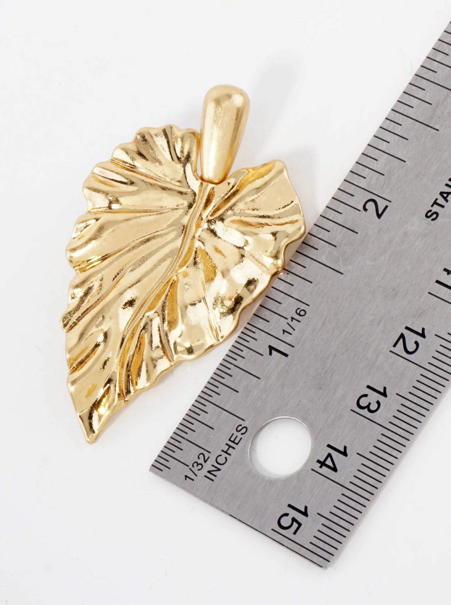 Tropical-Theme Textured Chunky Monstera-Leaf Dangle Earrings With-Titanium-Post